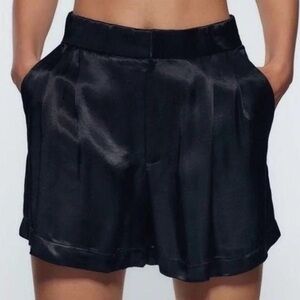 Zara Black High Waist Women's Shorts